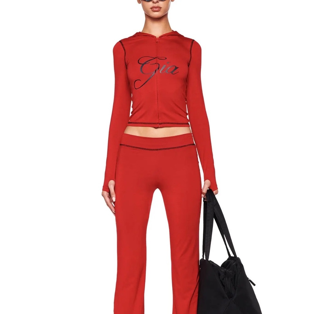 Gia Red Women's Track Pants & Joggers Set